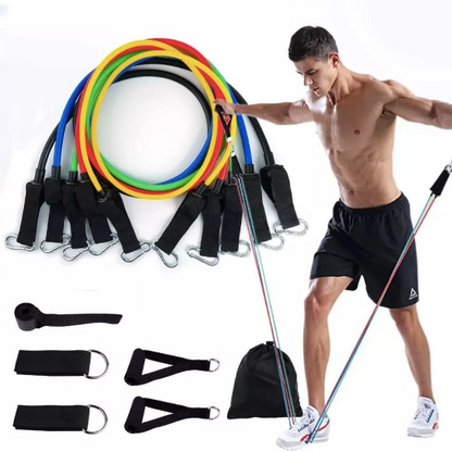 Kit Bandes de Résistance 11 Pièces – Fitness à Domicile, Renforcement Musculaire